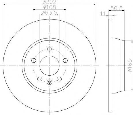 Тормозной диск 8DD 355 113-831 HELLA PAGID