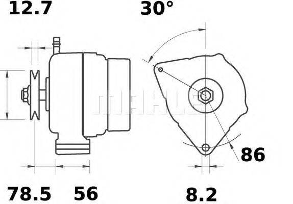 Генератор MG 237 MAHLE ORIGINAL