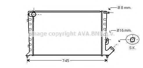 Радиатор, охлаждение двигателя CN2211 AVA QUALITY COOLING