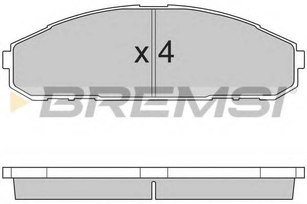 Комплект тормозных колодок, дисковый тормоз BP2762 BREMSI