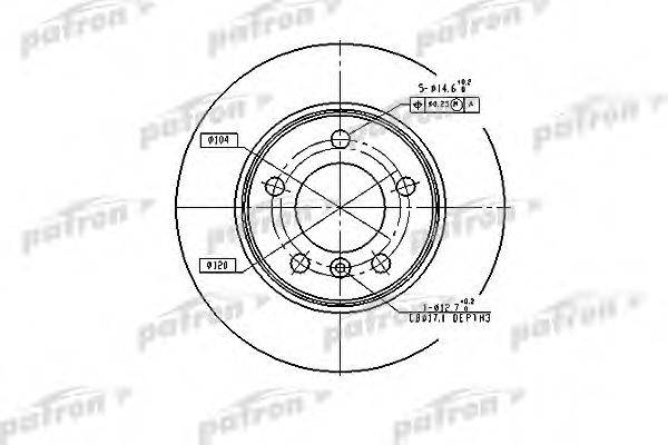 Тормозной диск PBD1539 PATRON