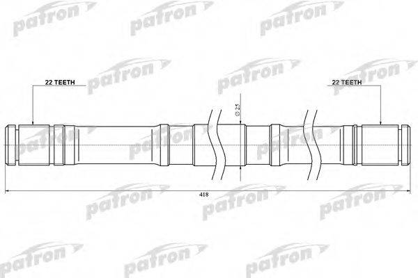 Приводной вал GA16LH PATRON