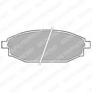 Комплект тормозных колодок, дисковый тормоз LP1665 DELPHI