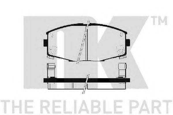 Комплект тормозных колодок, дисковый тормоз 224520 NK