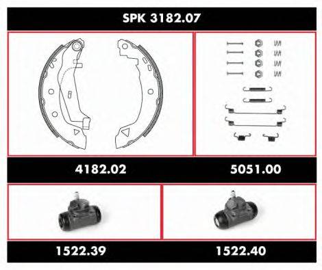 Комплект тормозов, барабанный тормозной механизм SPK 3182.07 ROADHOUSE