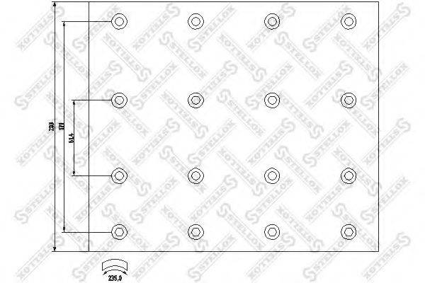 Комплект колодки тормозной накладки 85-01088-SX STELLOX