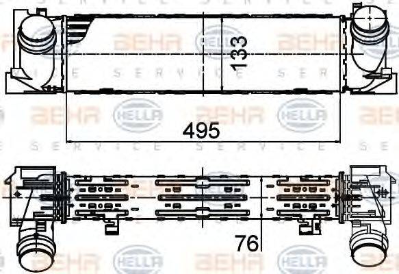 Интеркулер 8ML 376 791-751 HELLA