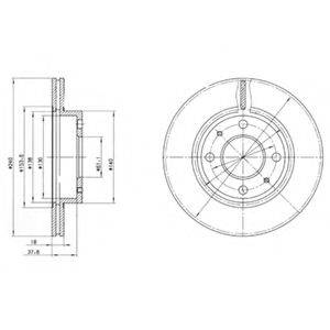 Тормозной диск BG2565 DELPHI