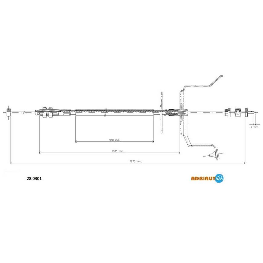 Тросик акселератора Adriauto 28.0301 ADRIAUTO