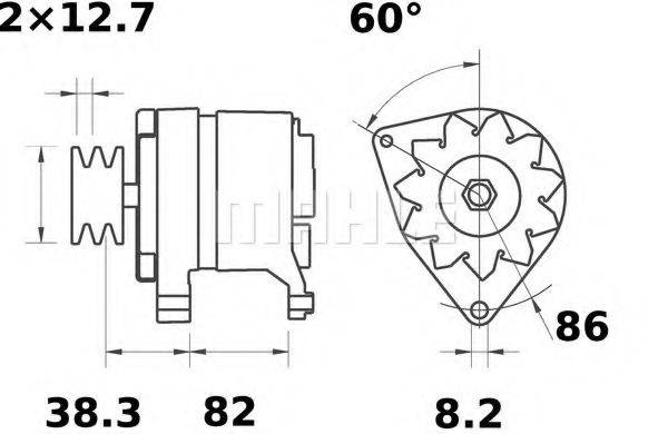 Генератор MG 292 MAHLE ORIGINAL