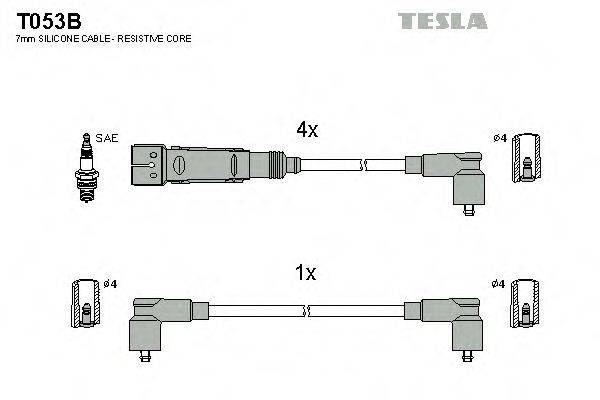 Комплект проводов зажигания T053B TESLA