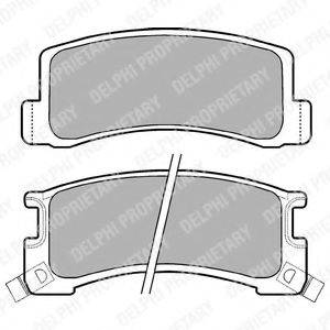 Комплект тормозных колодок, дисковый тормоз LP407 DELPHI