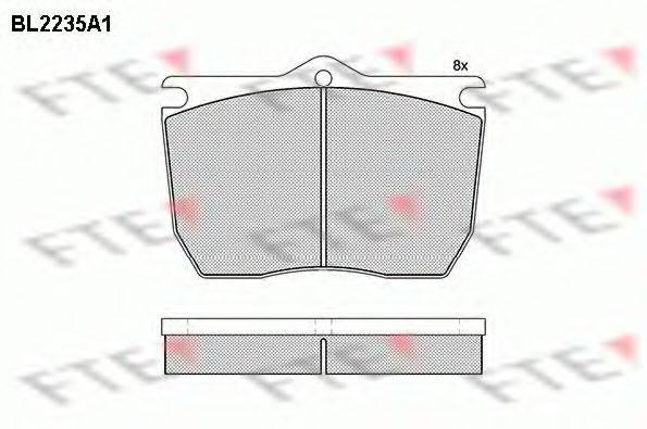 Комплект тормозных колодок BL2235A1 FTE