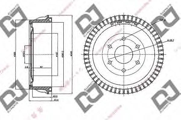 Тормозной барабан BR1008 DJ PARTS