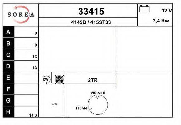 Стартер 33415 EAI