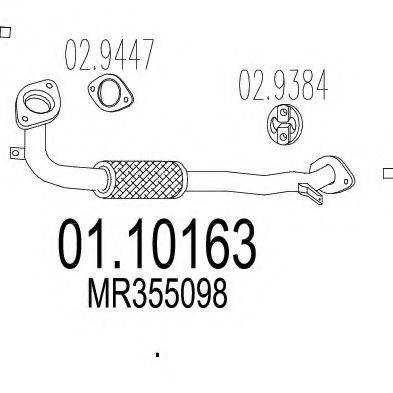 Труба выхлопного газа 01.10163 MTS