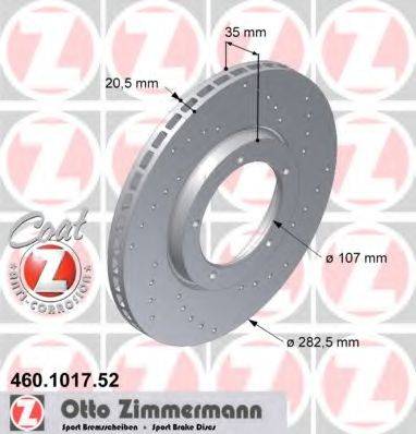 Тормозной диск 460.1017.52 ZIMMERMANN