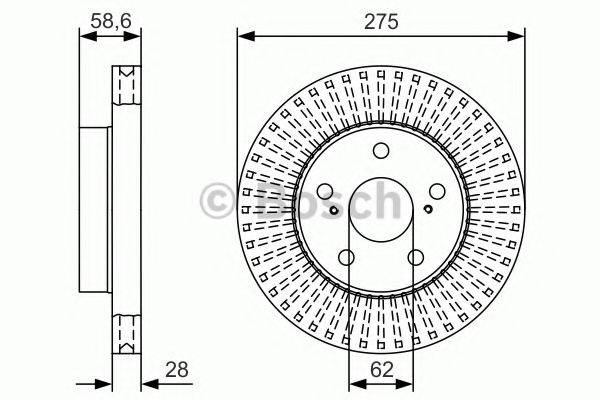 Тормозной диск 0 986 479 T18 BOSCH