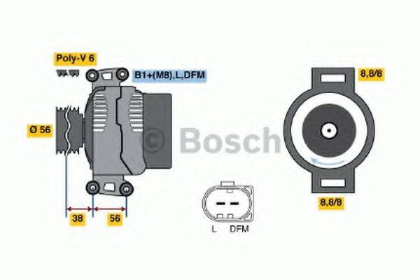 Генератор 0 124 525 088 BOSCH