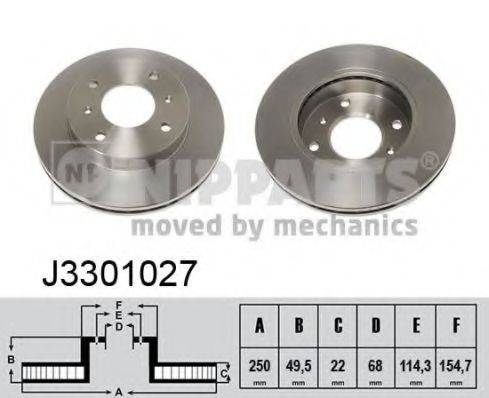 Тормозной диск J3301027 NIPPARTS