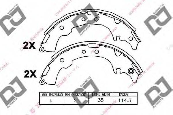 Комплект тормозных колодок BS1244 DJ PARTS