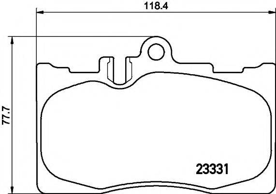 Комплект тормозных колодок, дисковый тормоз 8DB 355 009-861 HELLA PAGID