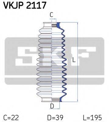 Комплект пылника, рулевое управление VKJP 2117 SKF