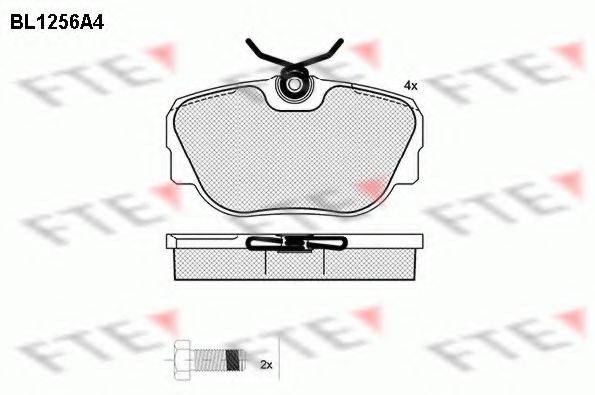 Комплект тормозных колодок, дисковый тормоз BL1256A4 FTE