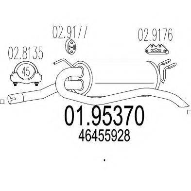 Глушитель выхлопных газов конечный 01.95370 MTS