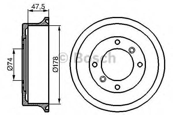 Тормозной барабан 0 986 477 062 BOSCH