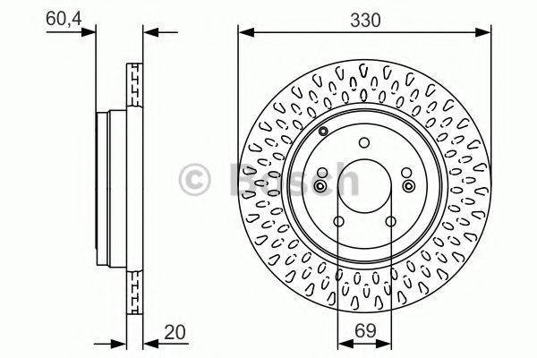 Тормозной диск 0 986 479 V23 BOSCH