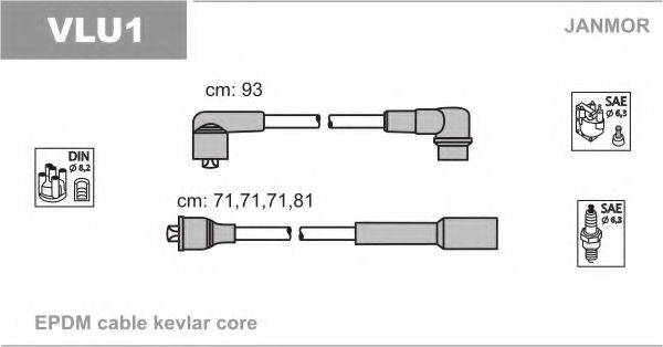 Комплект проводов зажигания VLU1 JANMOR