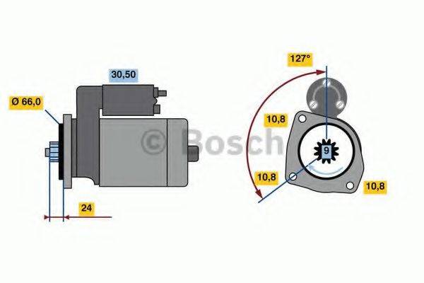 Стартер 0 986 022 760 BOSCH