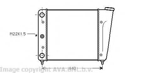 Радиатор, охлаждение двигателя VW2022 AVA QUALITY COOLING