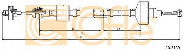 Трос, управление сцеплением 10.3139 COFLE