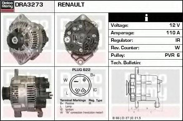 Генератор DRA3273 REMY