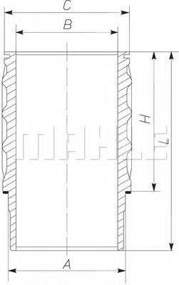 Гильза цилиндра 061 LW 00101 001 MAHLE ORIGINAL