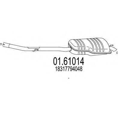 Глушитель выхлопных газов конечный 01.61014 MTS