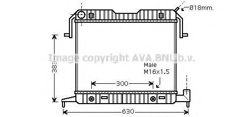 Радиатор, охлаждение двигателя OL2086 AVA QUALITY COOLING