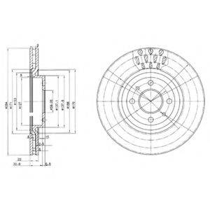 Тормозной диск BG2617 DELPHI