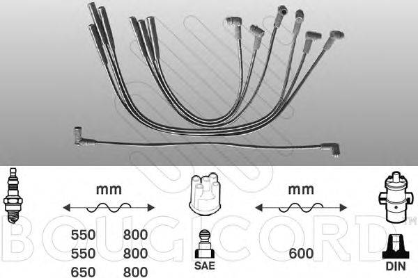 Комплект проводов зажигания 7126 BOUGICORD