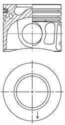 Поршень 41072600 KOLBENSCHMIDT
