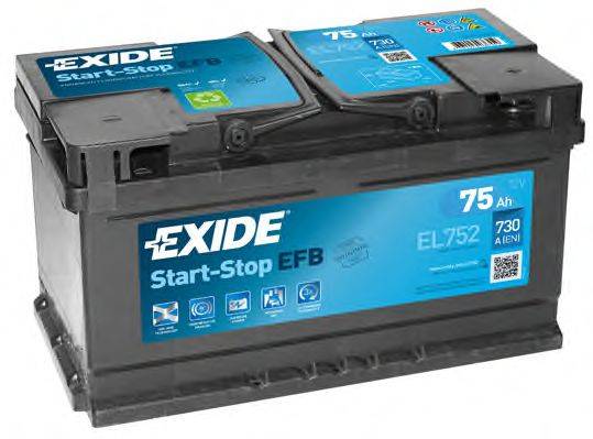 Стартерная аккумуляторная батарея EL752 EXIDE