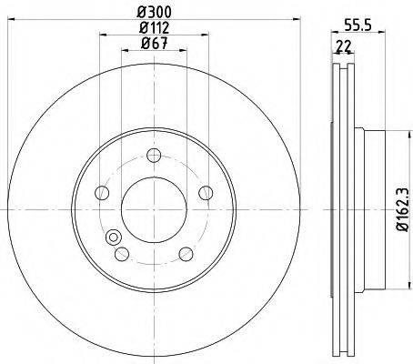 Тормозной диск 8DD 355 117-771 HELLA PAGID