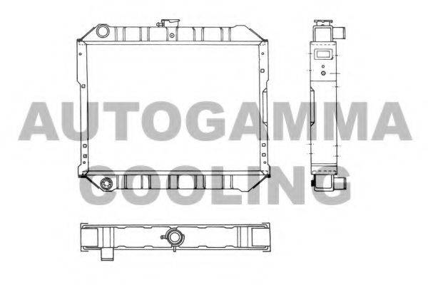 Радиатор, охлаждение двигателя 103980 AUTOGAMMA
