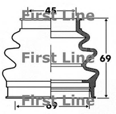 Пыльник, приводной вал FCB2885 FIRST LINE