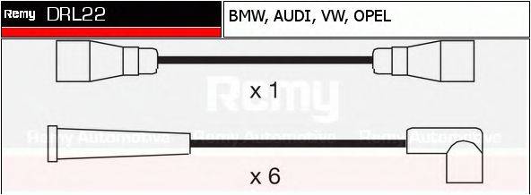 DRL22 REMY Комплект проводов зажигания DRL22 REMY