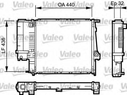 Радиатор, охлаждение двигателя 731511 VALEO