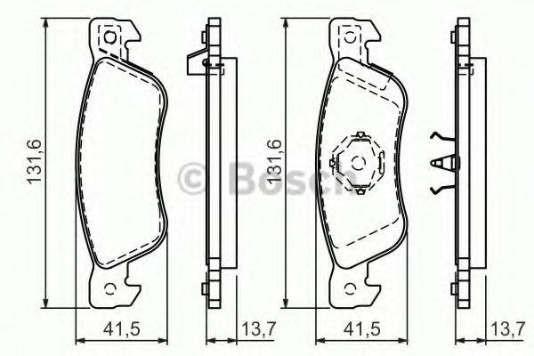 Комплект тормозных колодок, дисковый тормоз 0 986 424 262 BOSCH