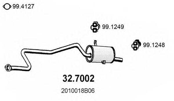 Глушитель выхлопных газов конечный 32.7002 ASSO